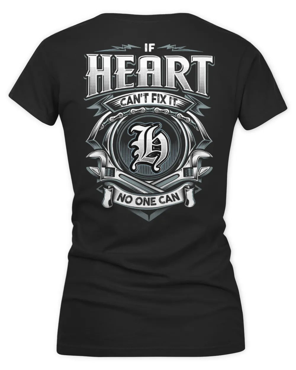 HEART AP81-K4-626 - Personalized Ahmed Quote Apparel “If Ahmed Can't Fix It, No One Can” - Women's V-Neck T-Shirt - Black