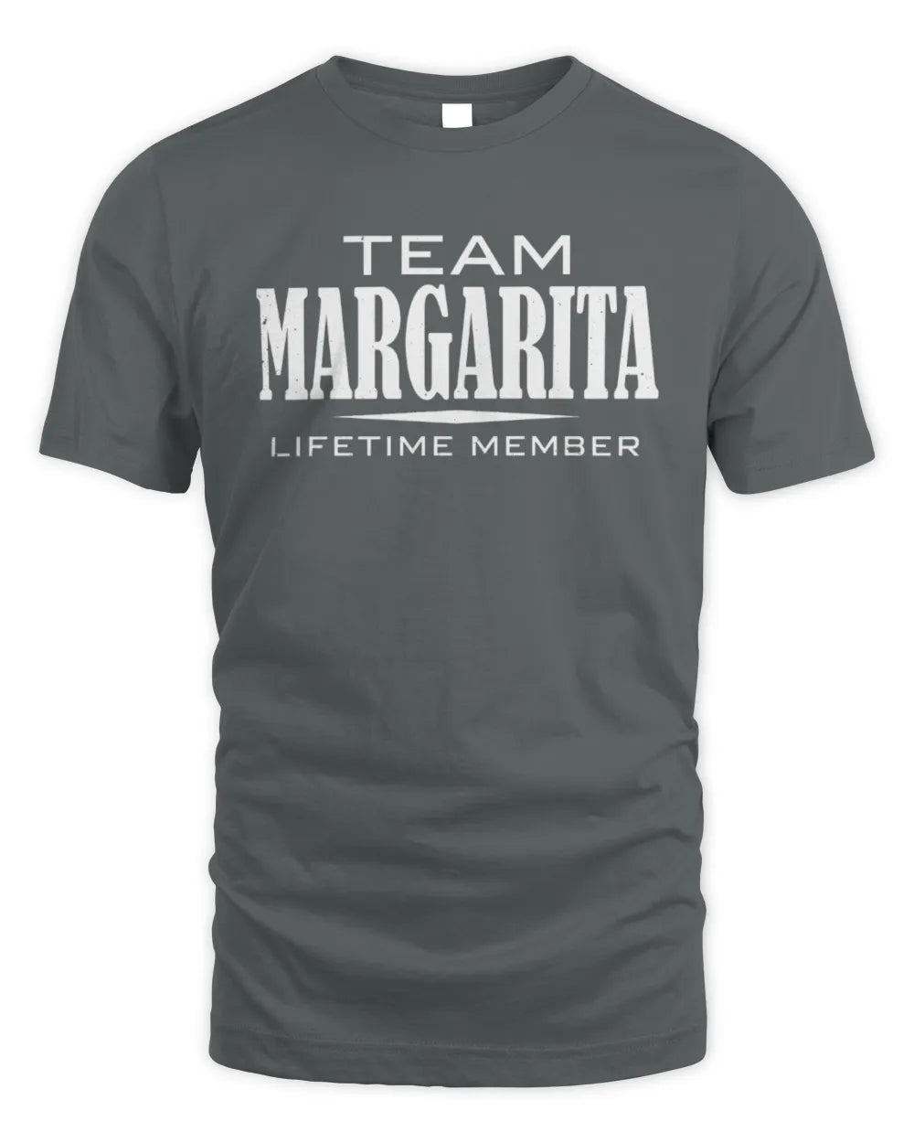 MARGARITA BL62-K4-128 - Personalized “Team NAME Lifetime Member” - Unisex Standard T-Shirt - Charcoal