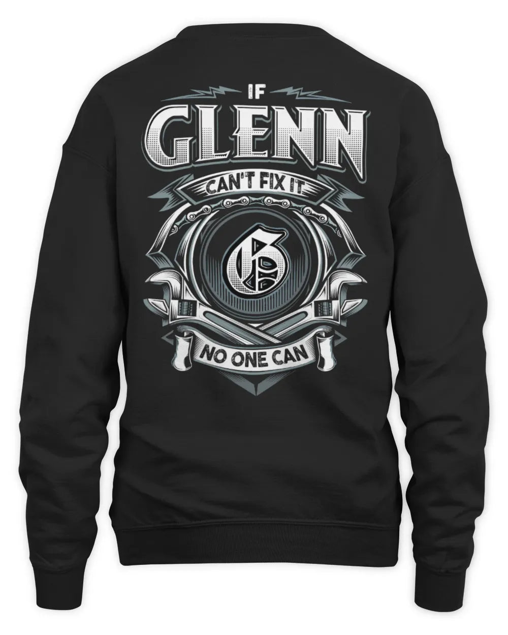 GLENN AP81-K4-626 - Personalized Ahmed Quote Apparel “If Ahmed Can't Fix It, No One Can” - Unisex Sweatshirt - Black