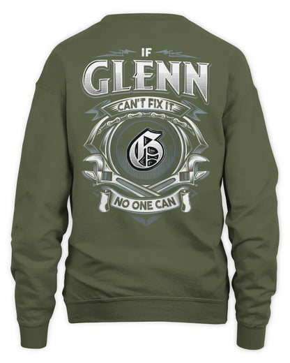 GLENN AP81-K4-626 - Personalized Ahmed Quote Apparel “If Ahmed Can't Fix It, No One Can” - Unisex Sweatshirt - Military Green