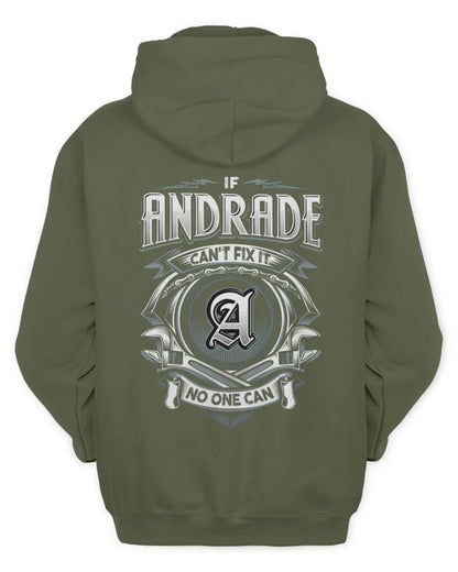 ANDRADE AP81-K4-626 - Personalized Ahmed Quote Apparel “If Ahmed Can't Fix It, No One Can” - Unisex Hoodie - Military Green