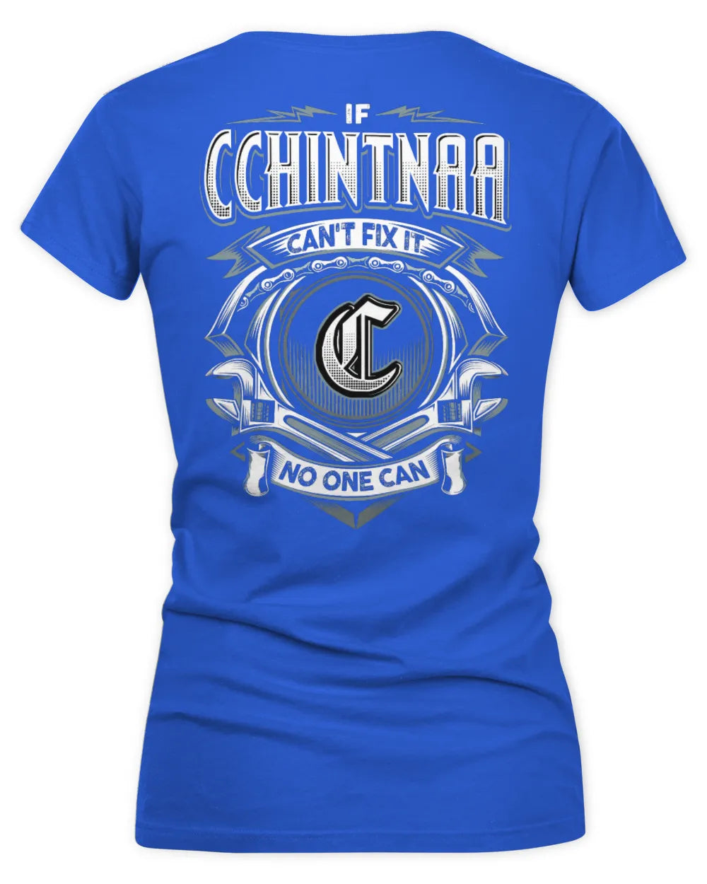 CCHINTNAA AP81-K4-626 - Personalized Ahmed Quote Apparel “If Ahmed Can't Fix It, No One Can” - Women's V-Neck T-Shirt - Royal