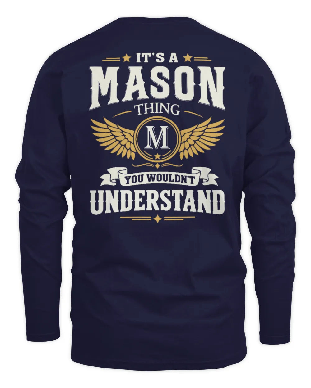 MASON KT06-M008 It’s a [NAME] Thing – You Wouldn’t Understand | Personalized Vintage T-Shirt - Men's Long Sleeved T-Shirt - Navy