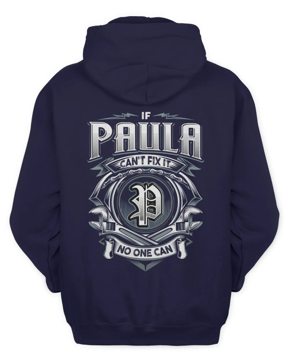 PAULA AP81-K4-626 - Personalized Ahmed Quote Apparel “If Ahmed Can't Fix It, No One Can” - Unisex Hoodie - Navy