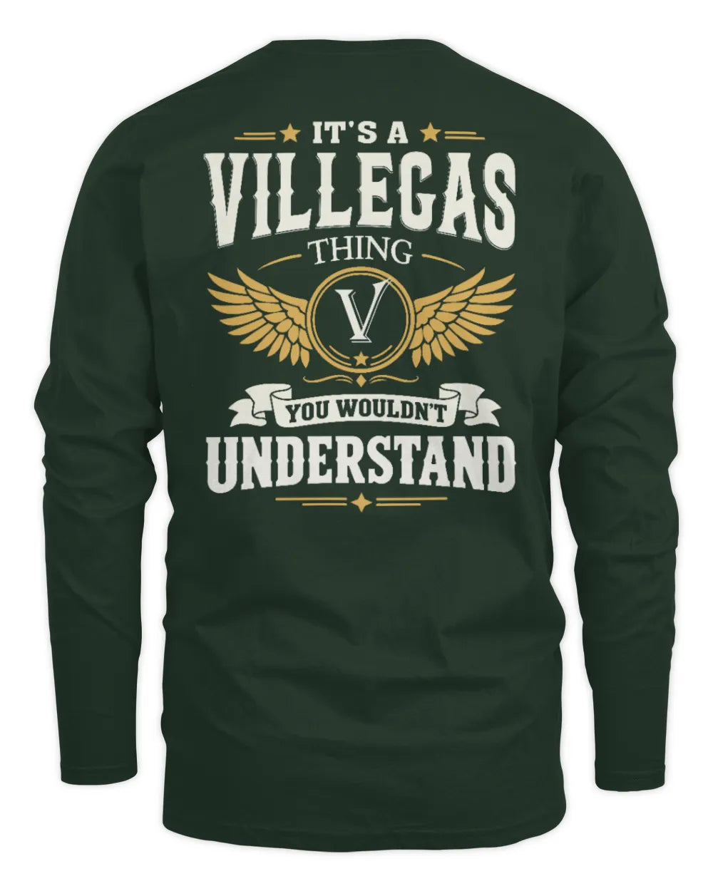 VILLEGAS KT06-M008 It’s a [NAME] Thing – You Wouldn’t Understand | Personalized Vintage T-Shirt - Men's Long Sleeved T-Shirt - Forest Green