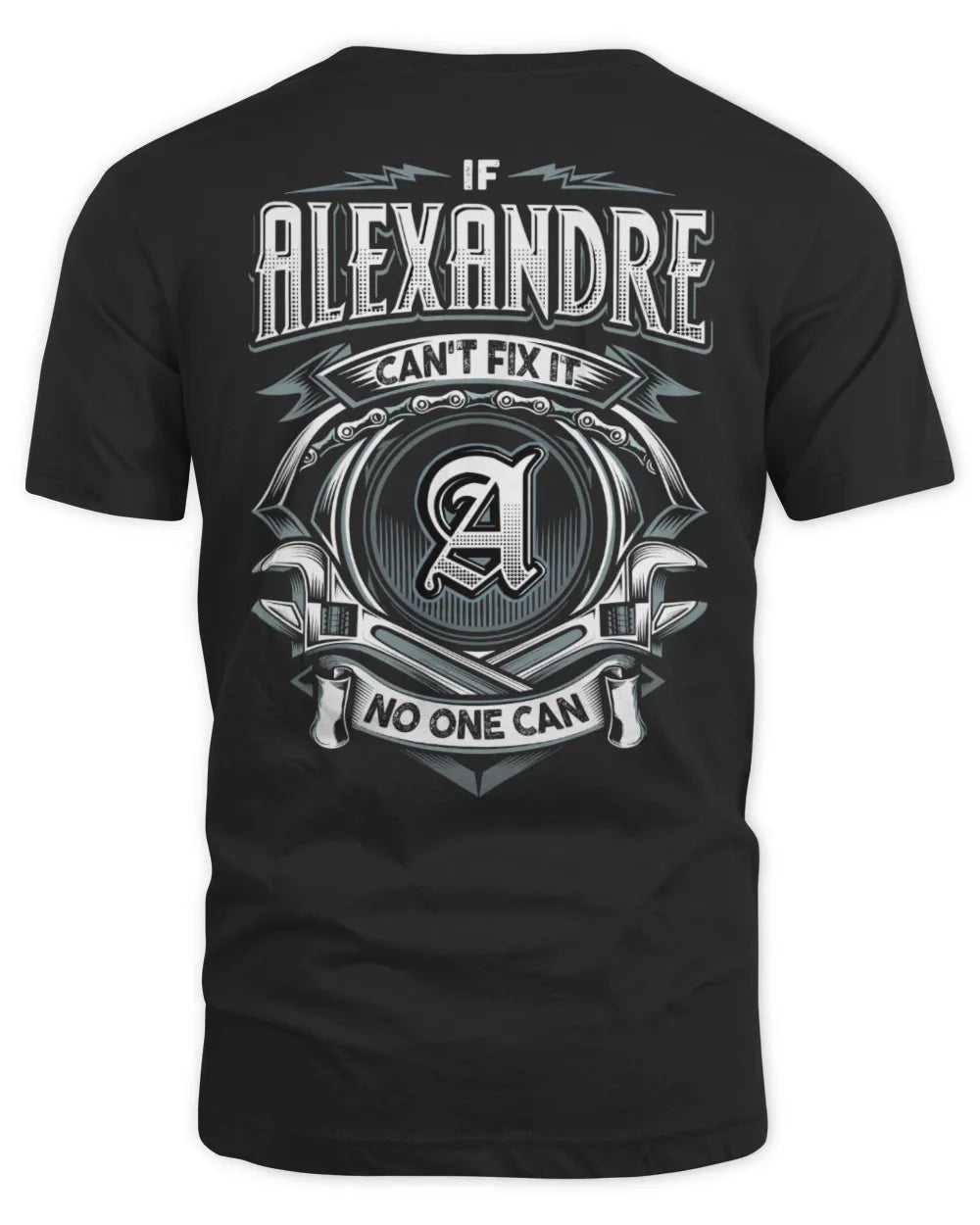 ALEXANDRE AP81-K4-626 - Personalized Ahmed Quote Apparel “If Ahmed Can't Fix It, No One Can” - Unisex Standard T-Shirt - Black