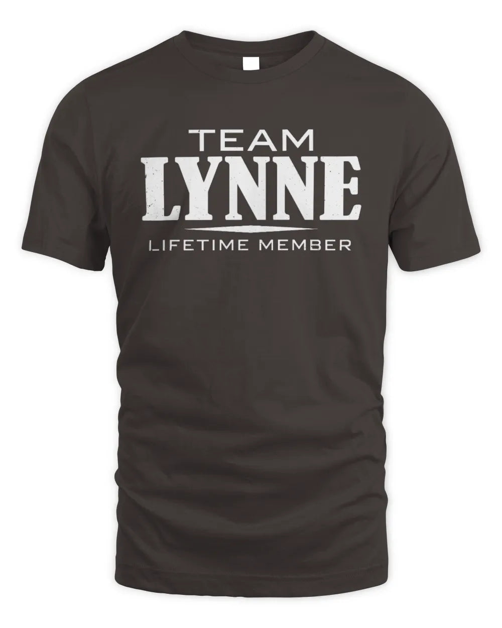 LYNNE BL62-K4-128 - Personalized “Team NAME Lifetime Member” - Unisex Standard T-Shirt - Dark Chocolate
