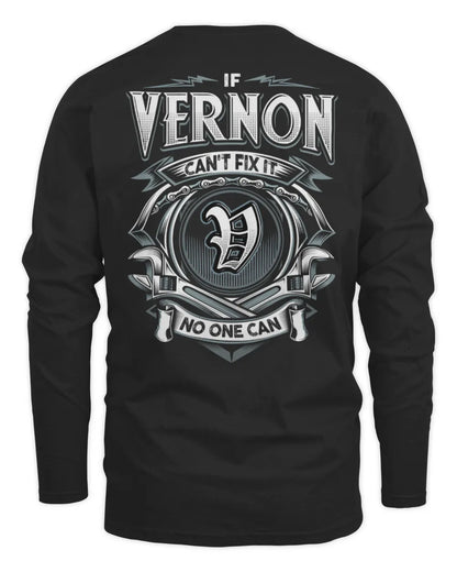 VERNON AP81-K4-626 - Personalized Ahmed Quote Apparel “If Ahmed Can't Fix It, No One Can” - Men's Long Sleeved T-Shirt - Black
