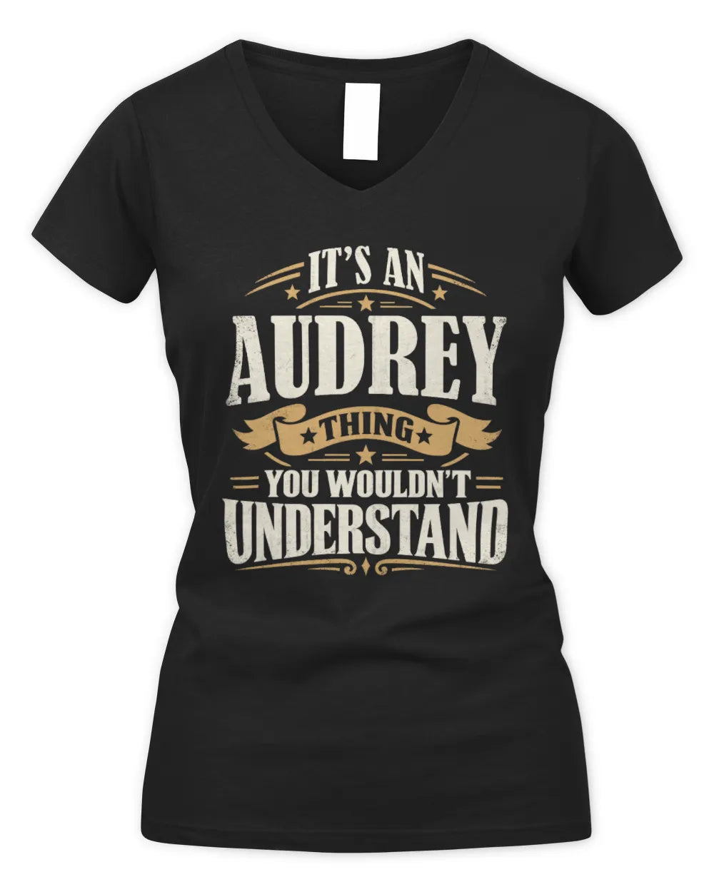 AUDREY P08 TH51 - Personalized “It’s a/an [NAME] Thing – You Wouldn’t Understand” Shirt - Women's V-Neck T-Shirt - Black