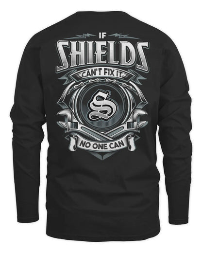 SHIELDS AP81-K4-626 - Personalized Ahmed Quote Apparel “If Ahmed Can't Fix It, No One Can” - Men's Long Sleeved T-Shirt - Black