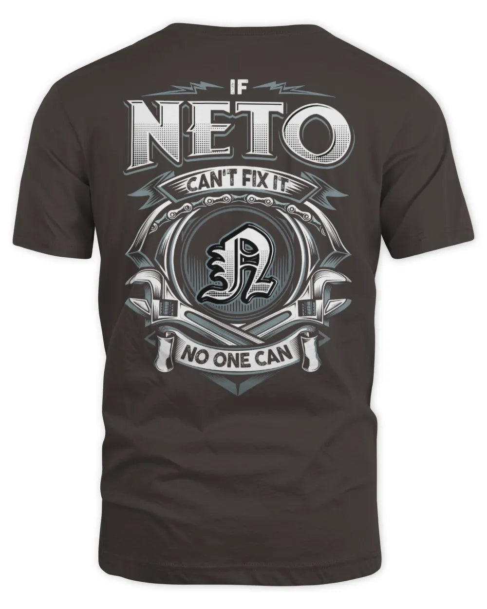 NETO AP81-K4-626 - Personalized Ahmed Quote Apparel “If Ahmed Can't Fix It, No One Can” - Unisex Standard T-Shirt - Dark Chocolate