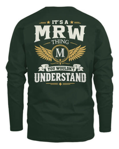 MRW KT06-M008 It’s a [NAME] Thing – You Wouldn’t Understand | Personalized Vintage T-Shirt - Men's Long Sleeved T-Shirt - Forest Green