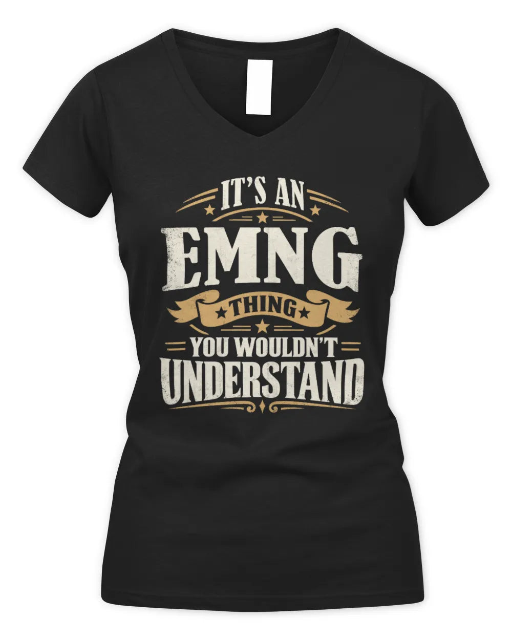 EMNG P08 TH51 - Personalized “It’s a/an [NAME] Thing – You Wouldn’t Understand” Shirt - Women's V-Neck T-Shirt - Black