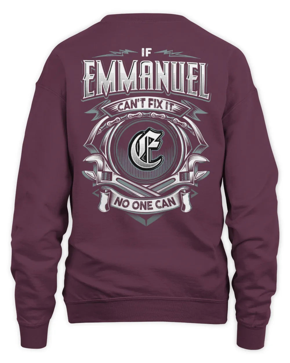 EMMANUEL AP81-K4-626 - Personalized Ahmed Quote Apparel “If Ahmed Can't Fix It, No One Can” - Unisex Sweatshirt - Maroon