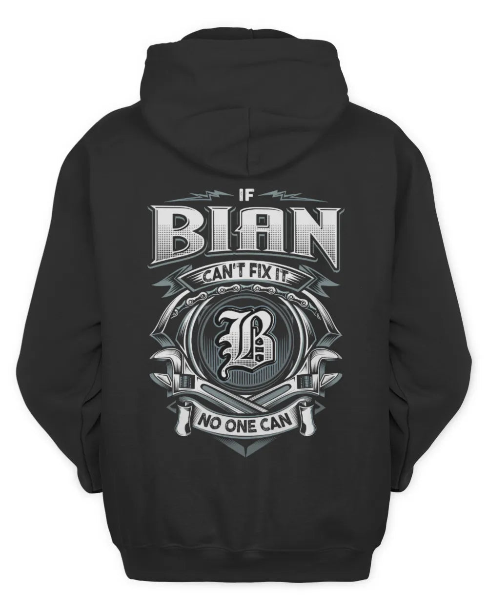 BIAN AP81-K4-626 - Personalized Ahmed Quote Apparel “If Ahmed Can't Fix It, No One Can” - Unisex Hoodie - Black