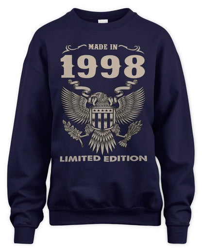 1998 HH89-K2 – Classic Birth Year Limited Edition T-Shirt - Unisex Sweatshirt - Navy