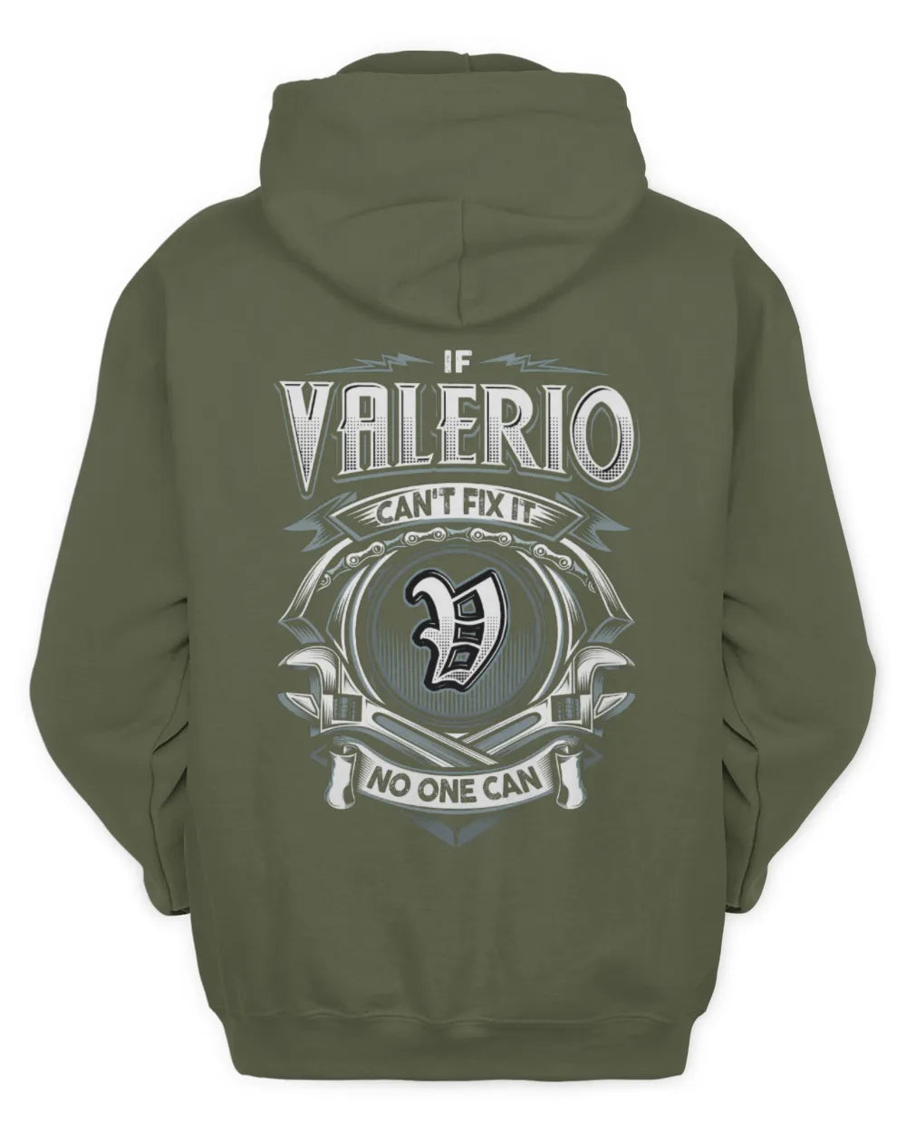 VALERIO AP81-K4-626 - Personalized Ahmed Quote Apparel “If Ahmed Can't Fix It, No One Can” - Unisex Hoodie - Military Green