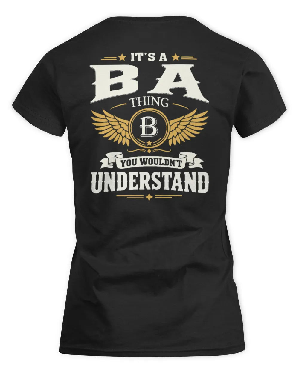 BA KT06-M008 It’s a [NAME] Thing – You Wouldn’t Understand | Personalized Vintage T-Shirt - Women's Standard T-Shirt - Black