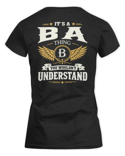 BA KT06-M008 It’s a [NAME] Thing – You Wouldn’t Understand | Personalized Vintage T-Shirt - Women's Standard T-Shirt - Black