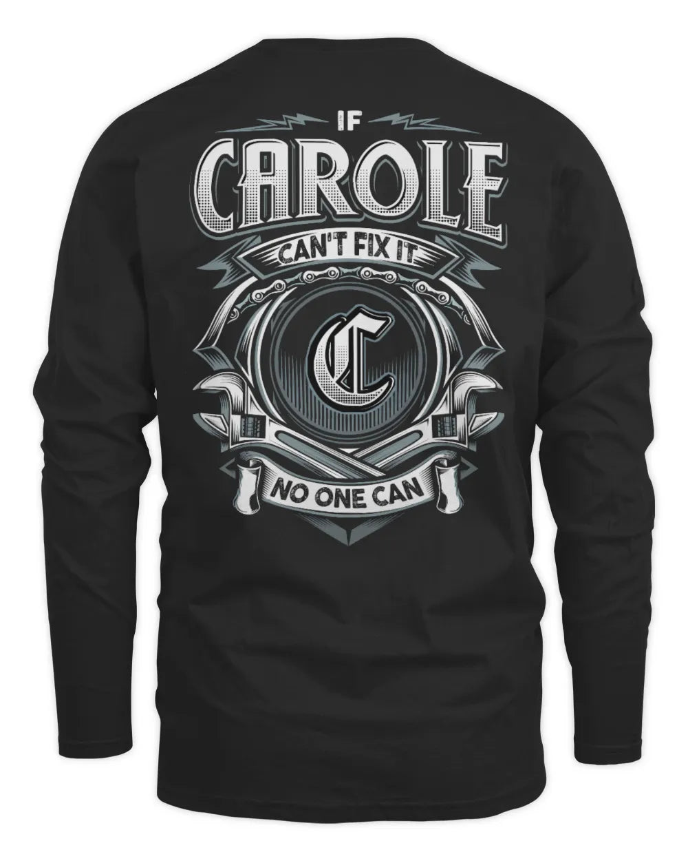 CAROLE AP81-K4-626 - Personalized Ahmed Quote Apparel “If Ahmed Can't Fix It, No One Can” - Men's Long Sleeved T-Shirt - Black
