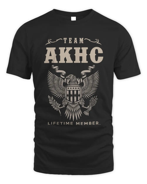 AKHC TP06-K82 – Personalized Classic Style Apparel “Team NAME Lifetime Member” - Unisex Standard T-Shirt - Black