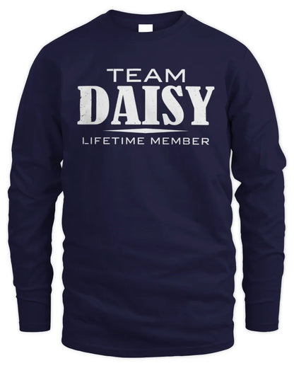 DAISY BL62-K4-128 - Personalized “Team NAME Lifetime Member” - Men's Long Sleeved T-Shirt - Navy