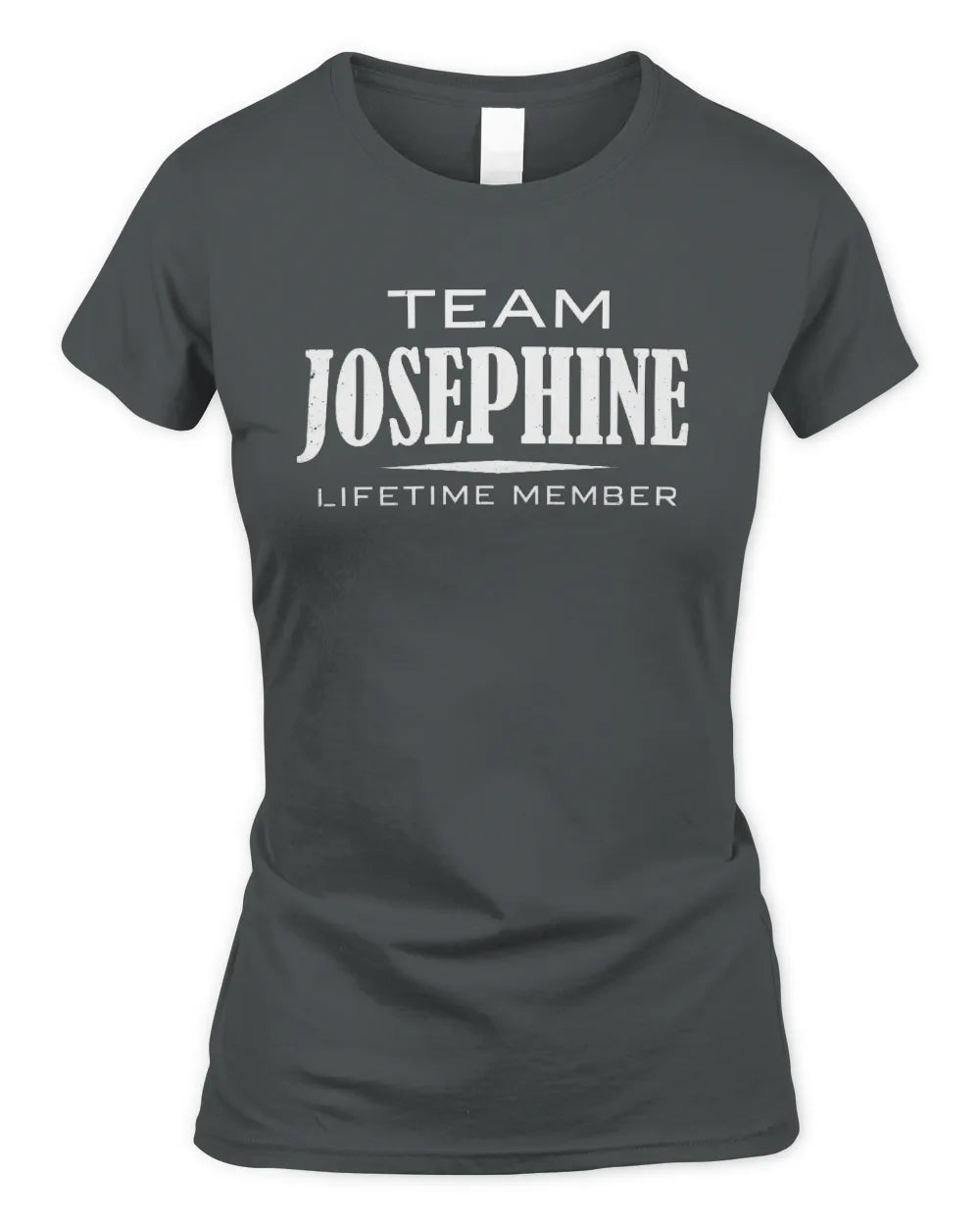 JOSEPHINE BL62-K4-128 - Personalized “Team NAME Lifetime Member” - Women's Standard T-Shirt - Charcoal