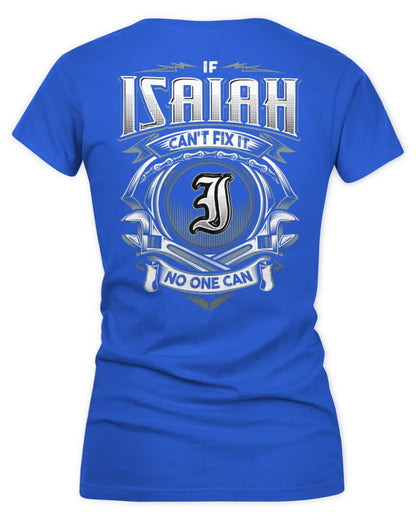 ISAIAH AP81-K4-626 - Personalized Ahmed Quote Apparel “If Ahmed Can't Fix It, No One Can” - Women's V-Neck T-Shirt - Royal