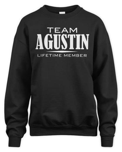 AGUSTIN BL62-K4-128 - Personalized “Team NAME Lifetime Member” - Unisex Sweatshirt - Black