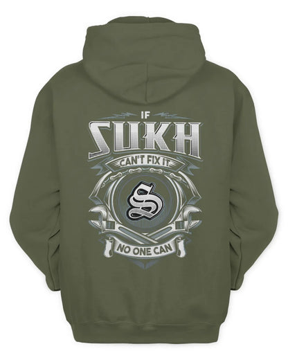 SUKH AP81-K4-626 - Personalized Ahmed Quote Apparel “If Ahmed Can't Fix It, No One Can” - Unisex Hoodie - Military Green