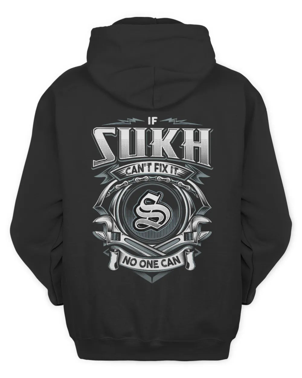 SUKH AP81-K4-626 - Personalized Ahmed Quote Apparel “If Ahmed Can't Fix It, No One Can” - Unisex Hoodie - Black