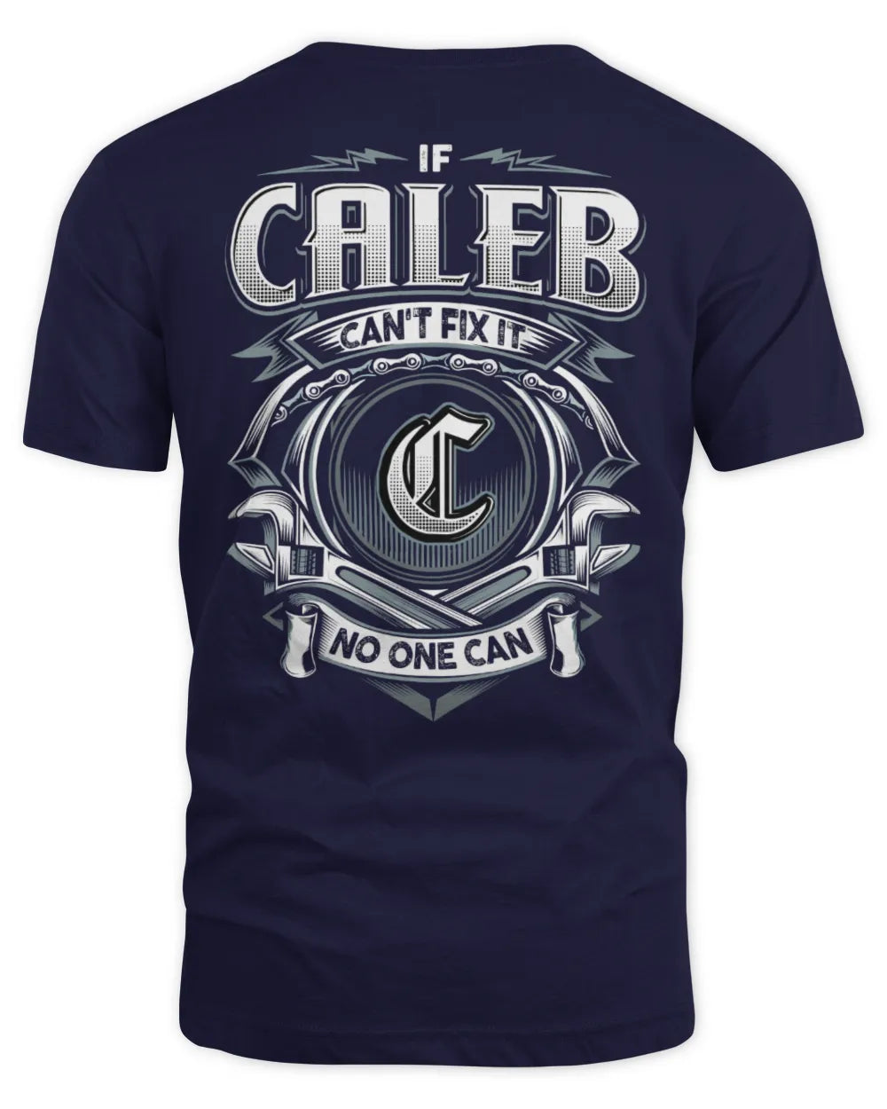 CALEB AP81-K4-626 - Personalized Ahmed Quote Apparel “If Ahmed Can't Fix It, No One Can” - Unisex Standard T-Shirt - Navy