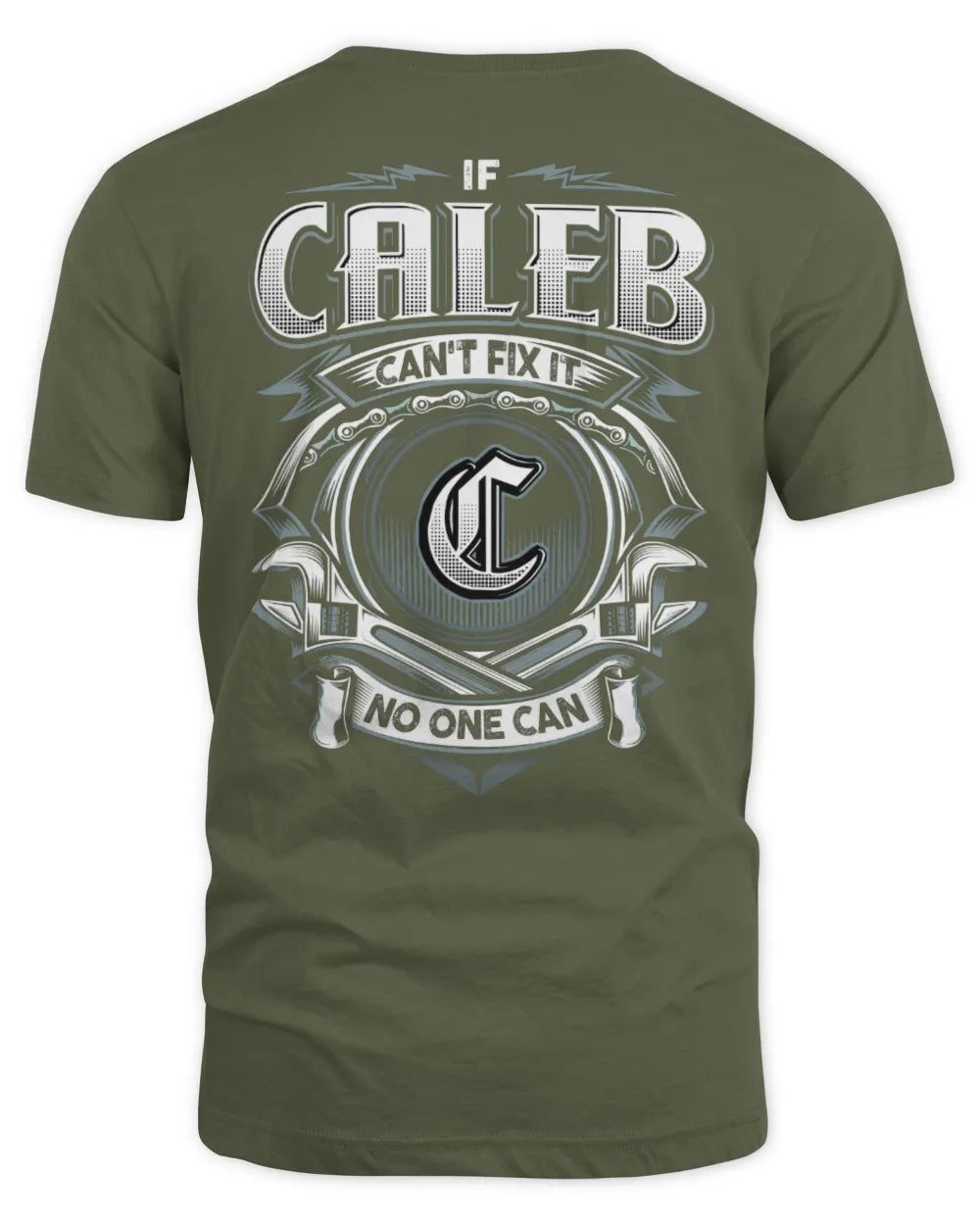 CALEB AP81-K4-626 - Personalized Ahmed Quote Apparel “If Ahmed Can't Fix It, No One Can” - Unisex Standard T-Shirt - Military Green