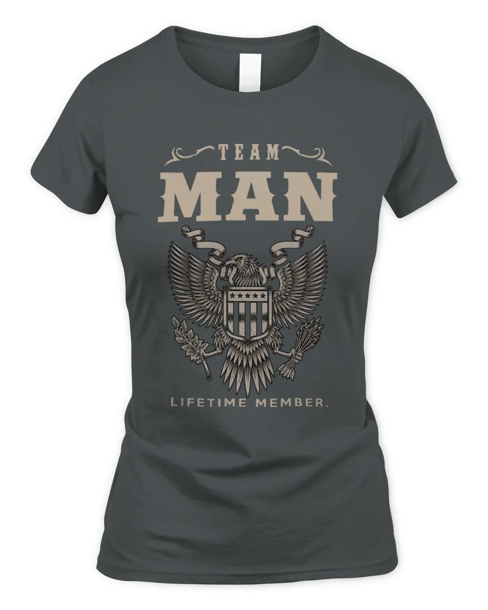 MAN TP06-K82 – Personalized Classic Style Apparel “Team NAME Lifetime Member” - Women's Standard T-Shirt - Charcoal