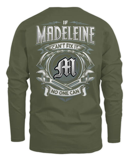 MADELEINE AP81-K4-626 - Personalized Ahmed Quote Apparel “If Ahmed Can't Fix It, No One Can” - Men's Long Sleeved T-Shirt - Military Green