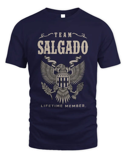 SALGADO TP06-K82 – Personalized Classic Style Apparel “Team NAME Lifetime Member” - Unisex Standard T-Shirt - Navy