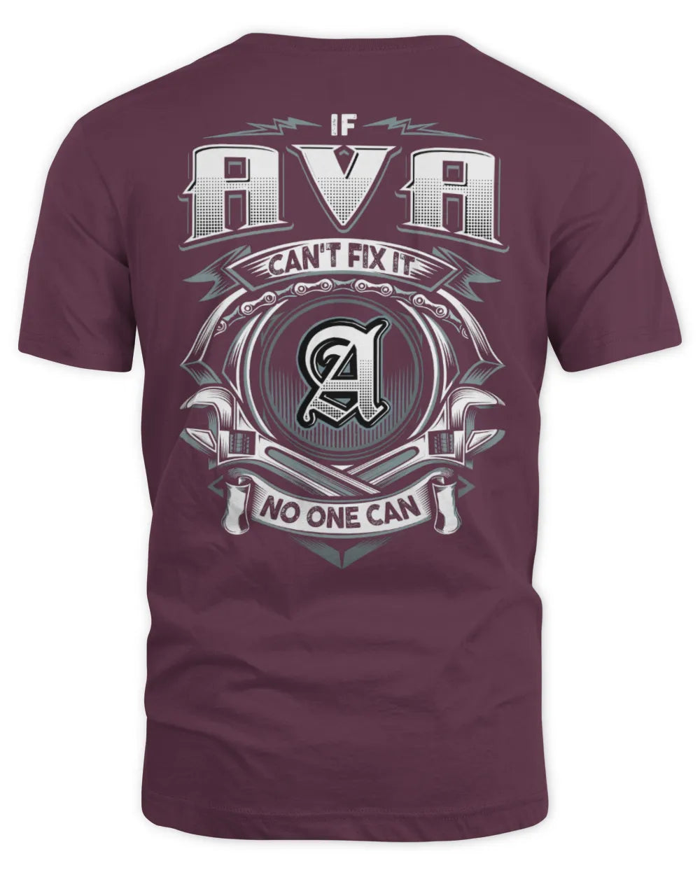 AVA AP81-K4-626 - Personalized Ahmed Quote Apparel “If Ahmed Can't Fix It, No One Can” - Unisex Standard T-Shirt - Maroon