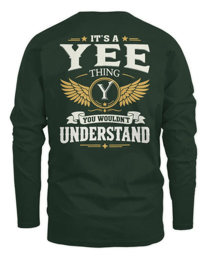 YEE KT06-M008 It’s a [NAME] Thing – You Wouldn’t Understand | Personalized Vintage T-Shirt - Men's Long Sleeved T-Shirt - Forest Green