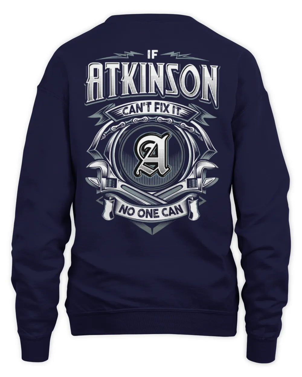 ATKINSON AP81-K4-626 - Personalized Ahmed Quote Apparel “If Ahmed Can't Fix It, No One Can” - Unisex Sweatshirt - Navy