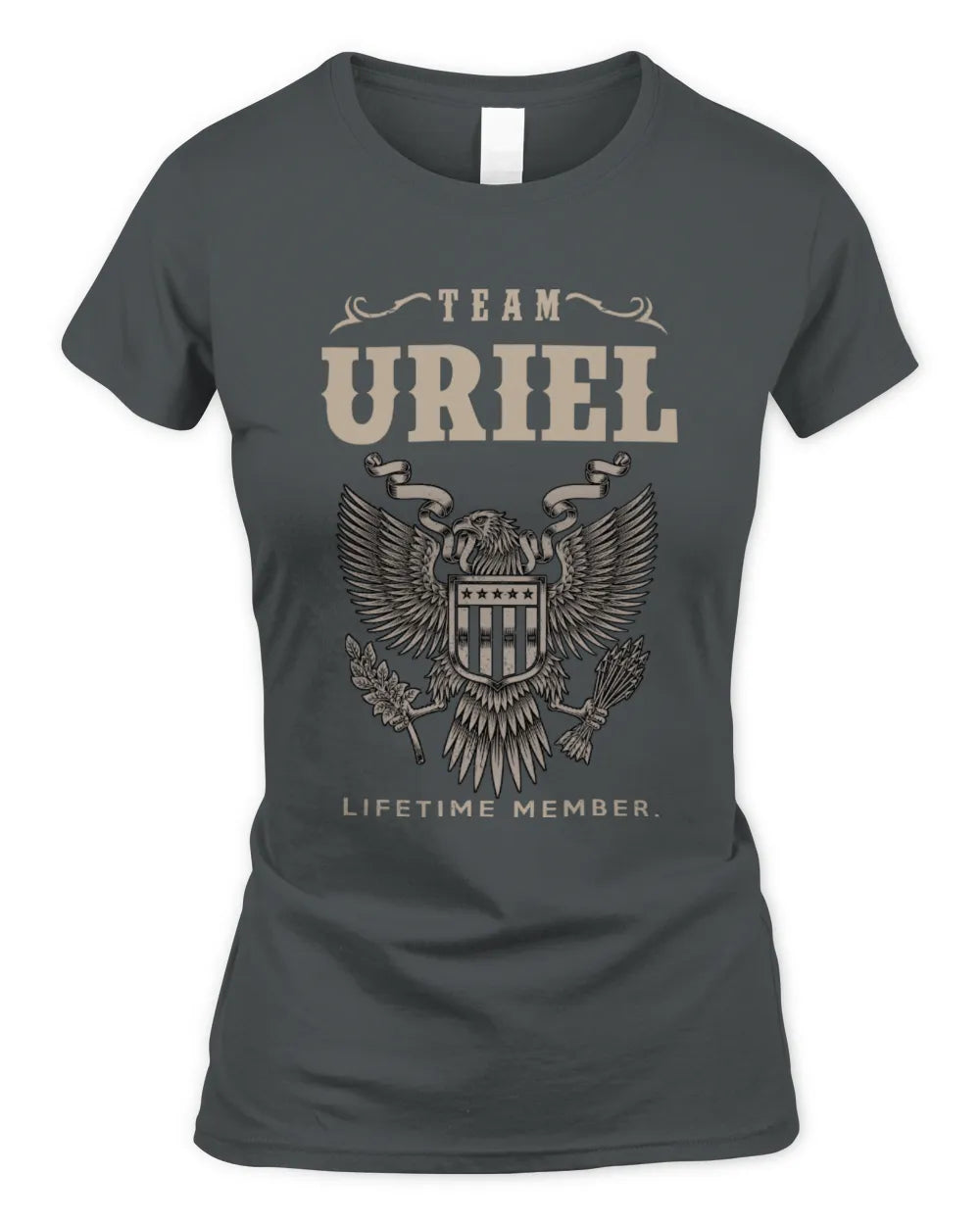 URIEL TP06-K82 – Personalized Classic Style Apparel “Team NAME Lifetime Member” - Women's Standard T-Shirt - Charcoal