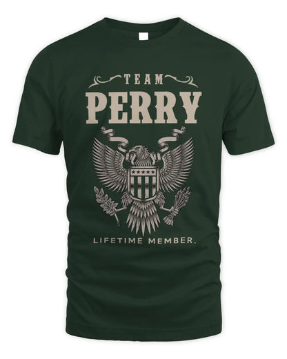 PERRY TP06-K82 – Personalized Classic Style Apparel “Team NAME Lifetime Member” - Unisex Standard T-Shirt - Forest Green