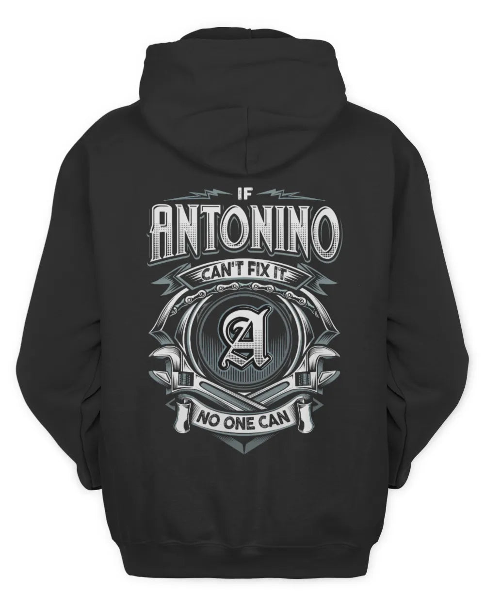 ANTONINO AP81-K4-626 - Personalized Ahmed Quote Apparel “If Ahmed Can't Fix It, No One Can” - Unisex Hoodie - Black