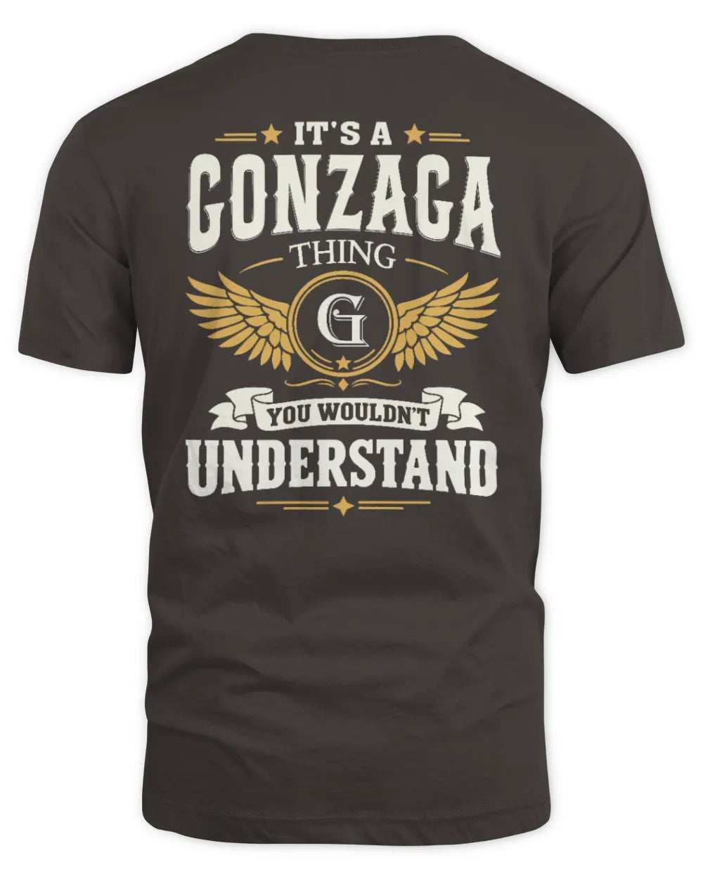 GONZAGA KT06-M008 It’s a [NAME] Thing – You Wouldn’t Understand | Personalized Vintage T-Shirt - Unisex Standard T-Shirt - Dark Chocolate
