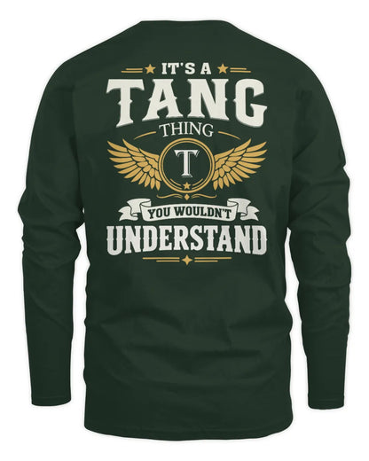 TANG KT06-M008 It’s a [NAME] Thing – You Wouldn’t Understand | Personalized Vintage T-Shirt - Men's Long Sleeved T-Shirt - Forest Green