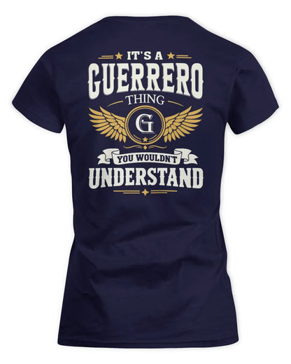 GUERRERO KT06-M008 It’s a [NAME] Thing – You Wouldn’t Understand | Personalized Vintage T-Shirt - Women's Standard T-Shirt - Navy