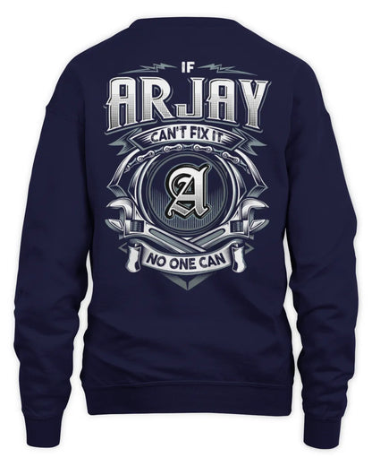 ARJAY AP81-K4-626 - Personalized Ahmed Quote Apparel “If Ahmed Can't Fix It, No One Can” - Unisex Sweatshirt - Navy
