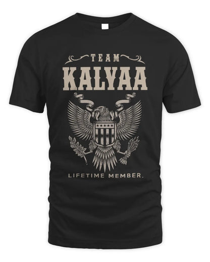 KALYAA TP06-K82 – Personalized Classic Style Apparel “Team NAME Lifetime Member” - Unisex Standard T-Shirt - Black