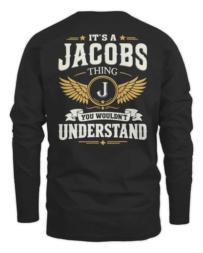 JACOBS KT06-M008 It’s a [NAME] Thing – You Wouldn’t Understand | Personalized Vintage T-Shirt - Men's Long Sleeved T-Shirt - Black