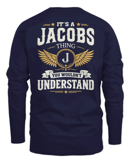 JACOBS KT06-M008 It’s a [NAME] Thing – You Wouldn’t Understand | Personalized Vintage T-Shirt - Men's Long Sleeved T-Shirt - Navy