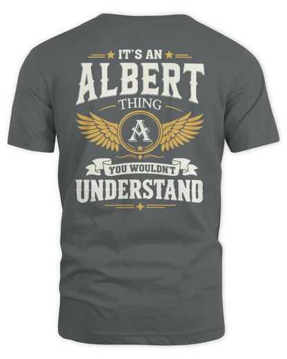 ALBERT KT06-M008 It’s a [NAME] Thing – You Wouldn’t Understand | Personalized Vintage T-Shirt - Unisex Standard T-Shirt - Charcoal